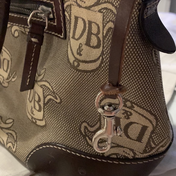 Dooney & Bourke Brown/Tan Signature Canvas Leather Purse - Picture 7 of 16